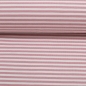 Preview: Jersey Swafing - Streifen - 3 mm - Weiß/Altrosa - Reststück ca. 170 cm